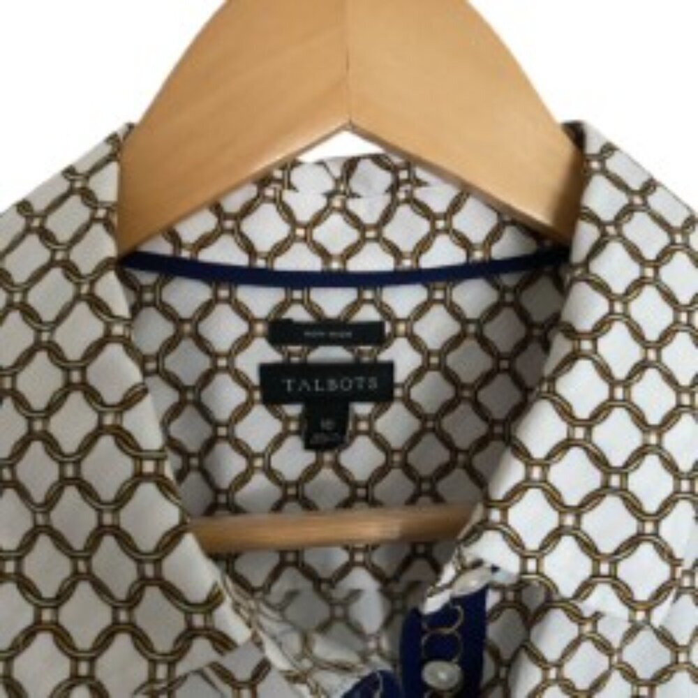 Talbots Chain Link Non-Iron Perfect Button Down S… - image 3